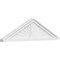 Ekena Millwork Peaked Cap Sunburst Architectural Grade PVC Pediment, 36"W x 10"H x 2"P (Pitch 6/12) PEDPS036X100PKC01 - alternate 1